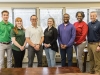 Michigan State Evan Scholars meeting with  company members of Plante Moran including ES alumni Ted Morgan (glasses) and Jason Drake who are on the management team discussing career opportunities on Tuesday March 22, 2022
WGAESG/Charles Cherney Photography