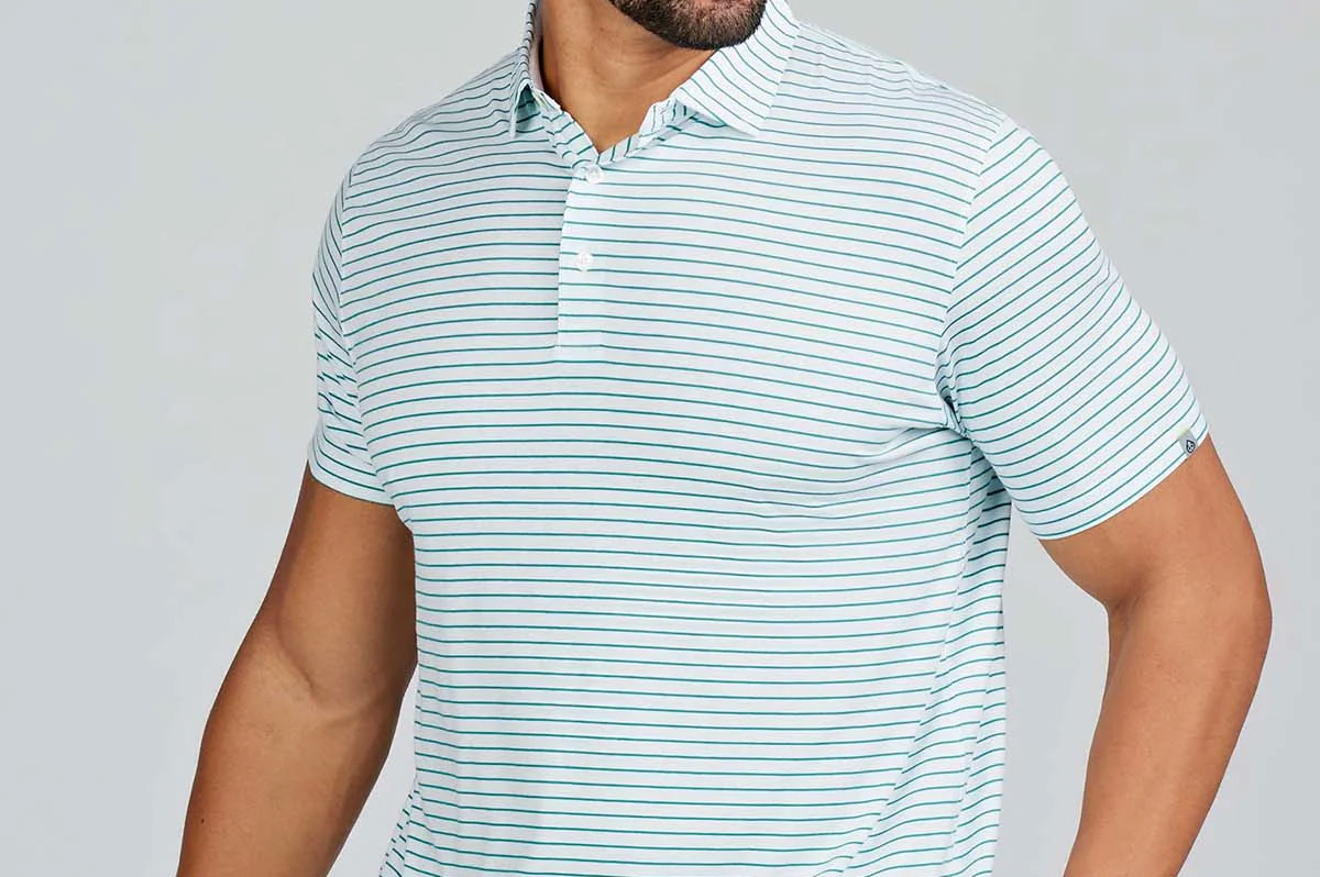 tasc Performance Cloud Lightweight Polo Brookline Stripe