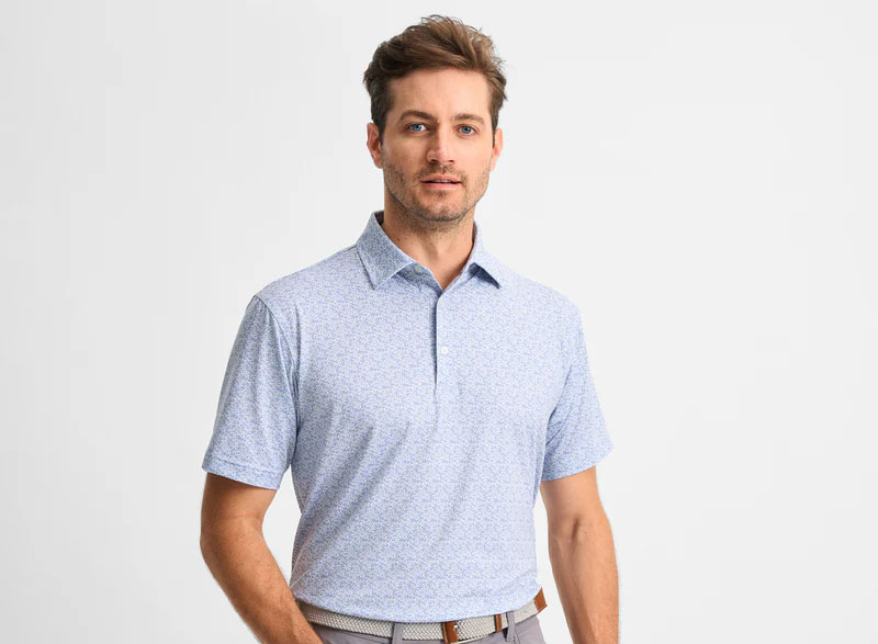 Plumeria Printed Performance Polo
