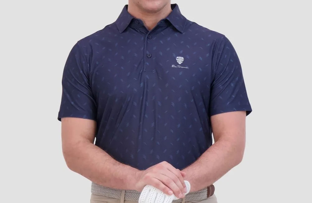 Stipple Dash Tech Jersey Sports Fit Polo Shirt