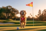 Fireball Whisky and Golden Retrievers at White Pines Golf Club